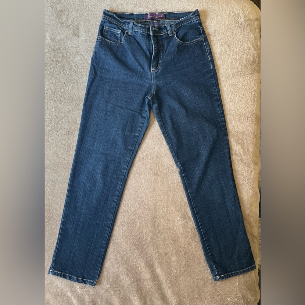 Gloria Vanderbilt Dark Blue, Straight Leg, High Rise Jeans